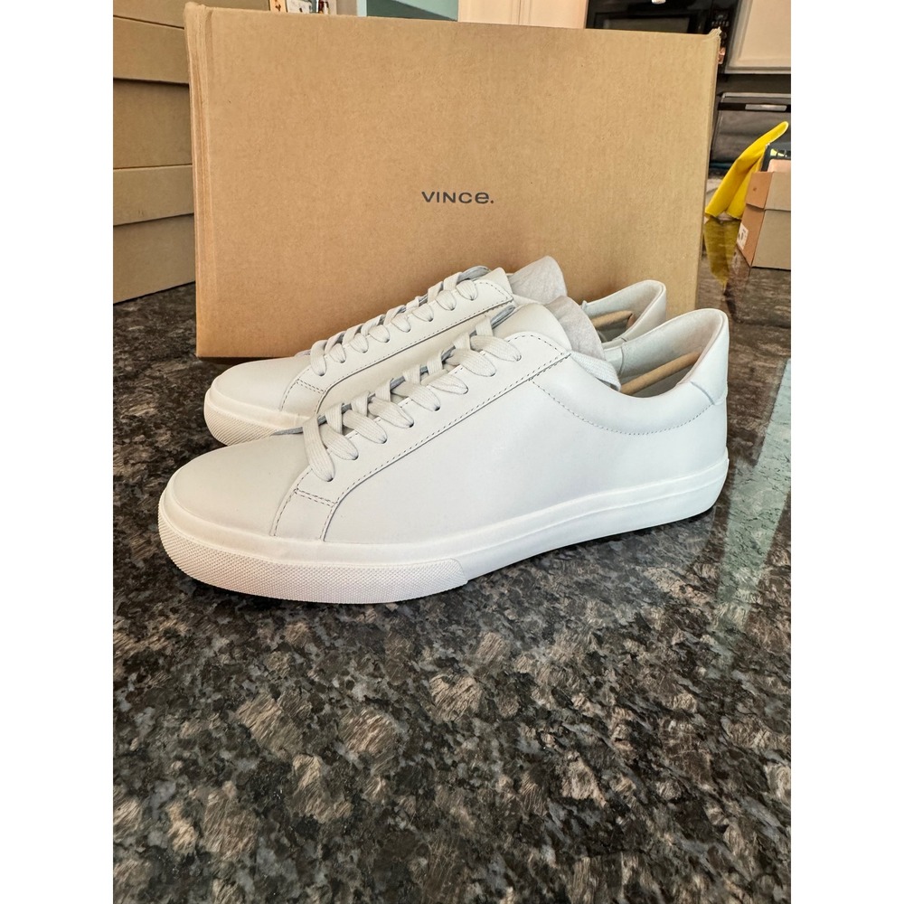 Vince Fulton White Leather Low Top Sneakers Mens 12 E2483L2101 shoes dress